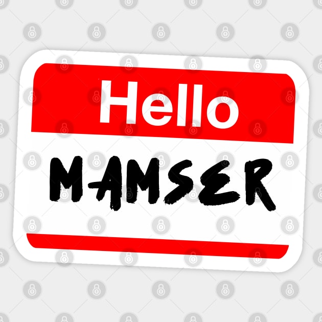 HELLO MAMSER FUNNY PINOY POCKET DESIGN Sticker by Aydapadi Studio